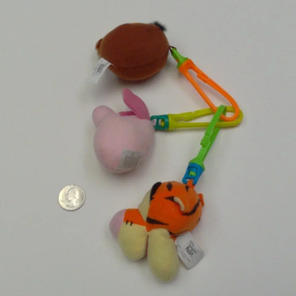 Winnie the Pooh McDonald keychain Plush Lot of 3